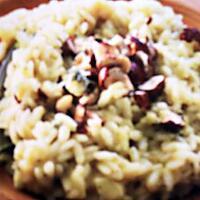 recette Risotto au gorgonzola et aux noisettes.