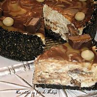 recette Cheesecake au chocolat, caramel et Barre Mars