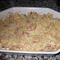 recette FARFALLES GRATINÉES JAMBON-FROMAGE