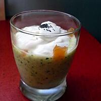 recette verrine de courgette , saumon et chevre fraîs