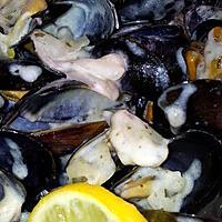 recette Moules mariniére à la créme et citron