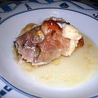 recette Roulé d'escalope de jambon à la raclette