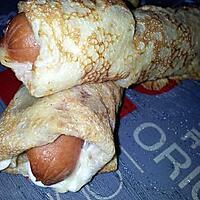 recette Hot dog breton (crépe roulées et fourrées façon hot dog)