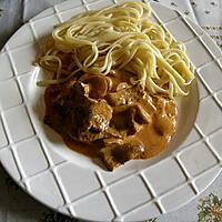 recette boeuf facon stroganov