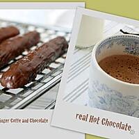 recette ** sablé au café glacage chocolat et vrai chocolat chaud selon trish Deseine**