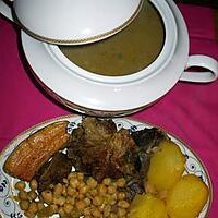 recette " Cocido con patatas y garbanzos.....(...Pot au feu...)...