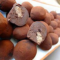 recette Truffes au chocolat et coeur croquant pralin