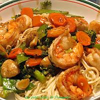 recette Sauté de crevettes au sésame