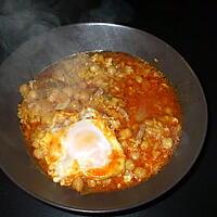 recette Arroz caldoz....con Magro y huevos...( Cazolette de riz ..avec .Rouelle de porc -(  ou agneau... etc......) et oeufs..pochés )