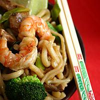 recette Nouilles aux crevettes à la chinoise