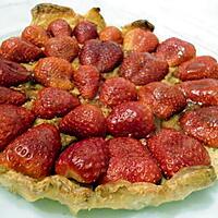 recette TARTE AUX FRAISES A LA CRÈME D'AMANDES