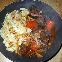 recette " Guisado de carne al Jerez".... ( Viande en sauce....)