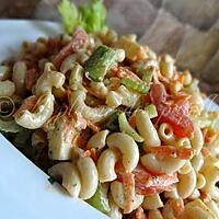 recette Salade de macaronis aux légumes et au cheddar