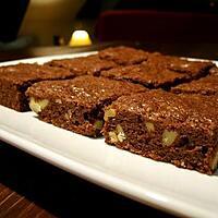 recette Brownies chocolat noir et noix de Christophe Felder...