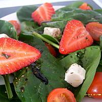 recette salade de pousses d'épinards aux fraises
