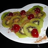 recette CARPACCIO DE KIWIS AUX CERISES CONFITES