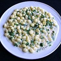 recette Gnocchi à la sauce au  Gorgonzola et roquette