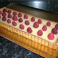 recette tarte chocolat blanc et framboise