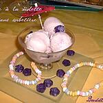 recette Glace à la violette ( sans sorbetière)