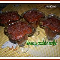 recette mousse au chocolat et menthe