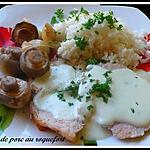 recette roti de porc au roquefort