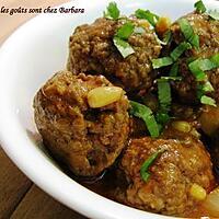 recette Daoud Basha (boulettes libanaises boeuf-agneau en sauce tomate)