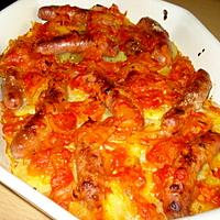 recette GRATIN DE CHIPOLATAS A L´ITALIENNE