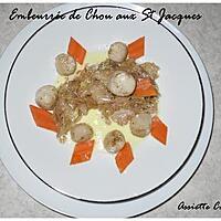 recette Embeurrée de chou aux st jacques