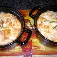 recette Gratin de boudin blanc au Chaource et Moutarde à l'ancienne