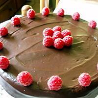 recette Gâteau chocolat framboises