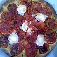 recette Tarte fine tomates, serrano et chèvre