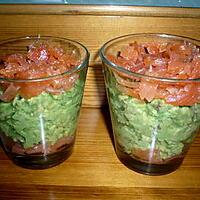 recette Verrine truite fumée/avocats