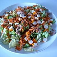 recette salade thon/surimi/carottes