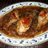 recette " Pilons de Poulet aux oignons caramélisés.....