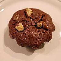 recette Gros muffins de chocolat au noix