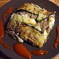 recette Lasagnes de courgettes au gorgonzola.....