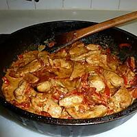 recette poulet au chorizo et poivron