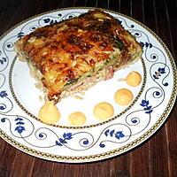 recette Gratin de courgettes..jambon et riz....( Menu complet pour les petits ...)