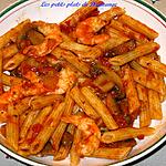 recette Penne sauce tomate et crevettes