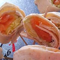 recette Sucettes de wrap au saumon et avocat