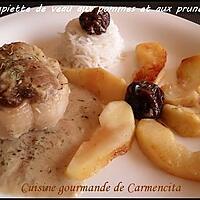 recette Paupiette de veau aux pommes et aux pruneaux