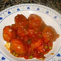 recette ALBONDIGAS CON SALSA DE TOMATE (BOULETTES EN SAUCE TOMATE)