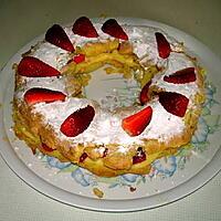 recette Couronne aux fraises