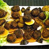 recette Boulettes de boeuf, patates, carottes et orange