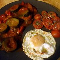 recette Plato combinado...N°4  ( Frita ...oeuf et tomates cerises...)