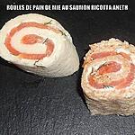 recette ROULES DE PAIN DE MIE AU SAUMON RICOTTA ANETH