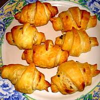 recette mini croissants jambon-crème fraiche et ciboulette