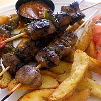 recette " Plato combinado N°6 ...( Brochettes d'abats d'agneaux...)