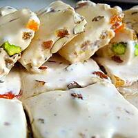 recette Nougat blanc facile aux fruits secs et agrumes confits