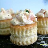 recette minis vol-au-vent au saumon